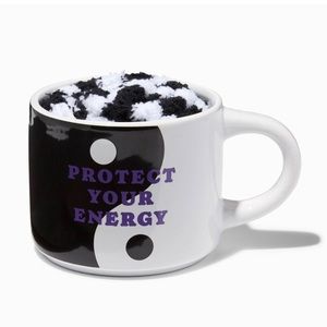 NWT Protect Your Energy Mug & Slipper Socks Gift Set